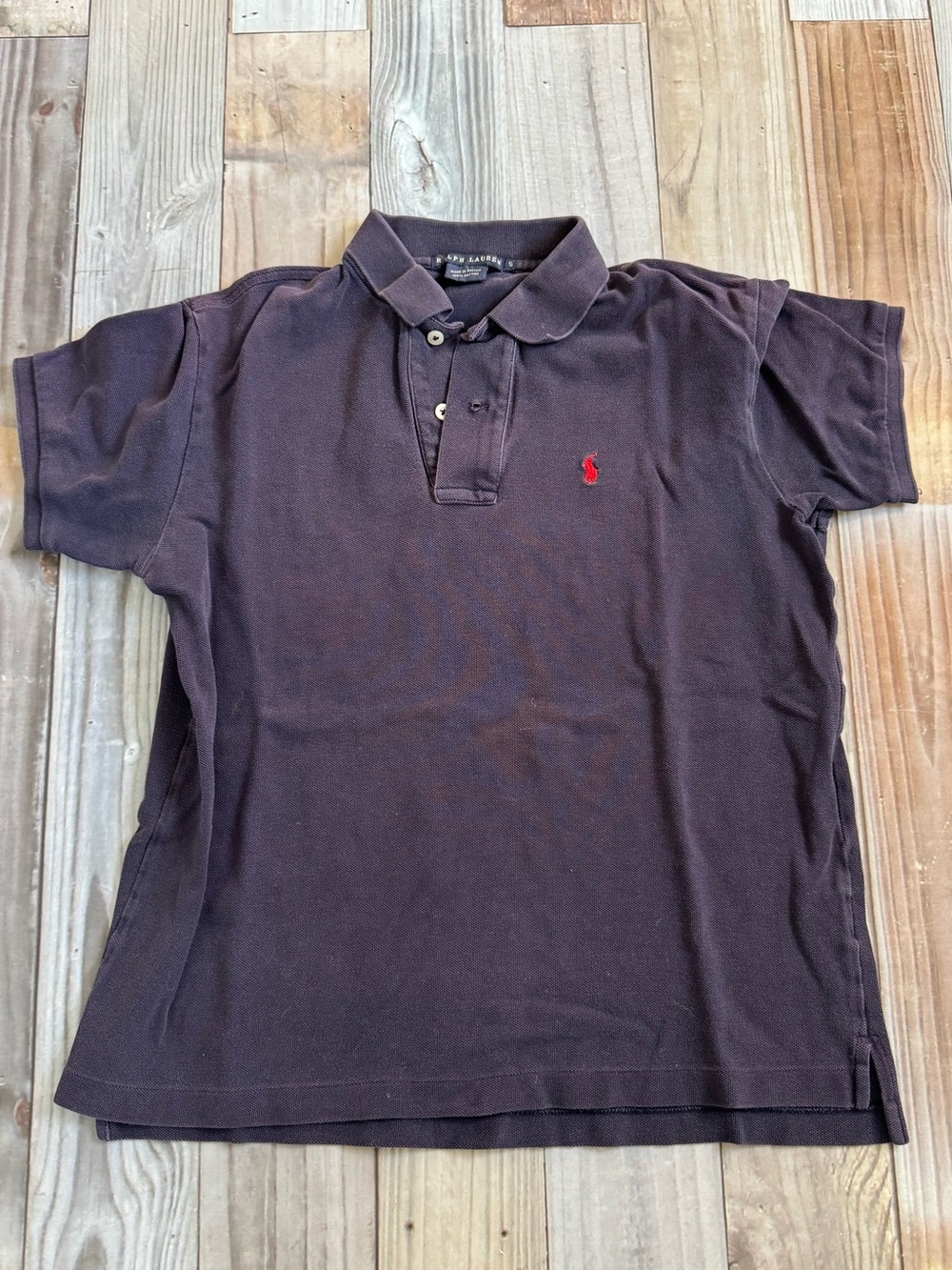 Polo Short-Sleeve Shirt - Dark Blue with Red Logo